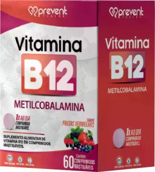 Vitamina B12 60CP mastigável - Frutas Vermelhas PREVENT