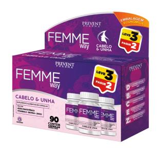 Femme Way Cabelo E Unha Leve 3 Pague 2 90Cap – PREVENT