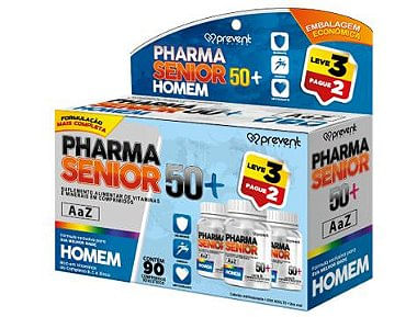 Pharma Senior 50+Homem A-Z Leve 3 Pague 2 90Cap – PREVENT