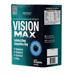 Luteina 20mg + Zeaxantina 3mg Vision Max C/60 Caps Prevent Pharma