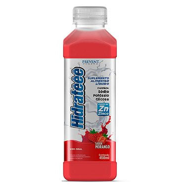 Hidrateee Morango 450 Ml Sodio+Tris+Pot+Zinco Vit Prevent Pharma