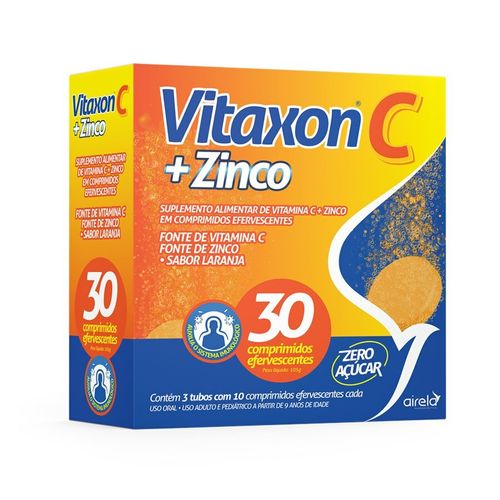 Vitaxon Zinco Enfervecente Vitamina C + Zinco 30 Capsulas Airela