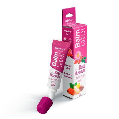 Balm Labial Rosa Mosqueta 10g - BellaPhytus