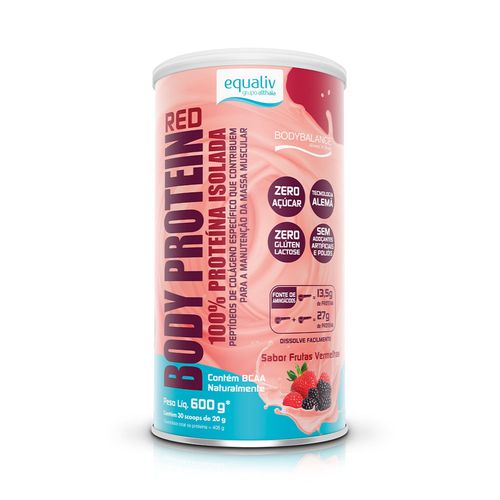 Body Protein Isolado 600g Frutas Vermelhas Equaliv