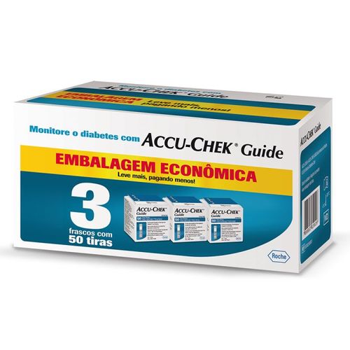 Kit Tiras Reagentes Accuchek Guide Cx. C/ 150 Unidades - Roche