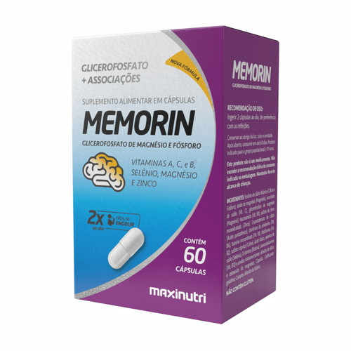 Memorin 60 Cápsulas suplemento alimentar - Maxinutri
