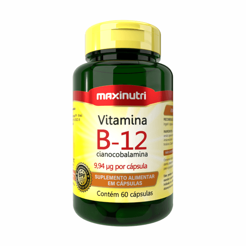Vitamina B12 100% IDR 60 Cápsulas Maxinutri