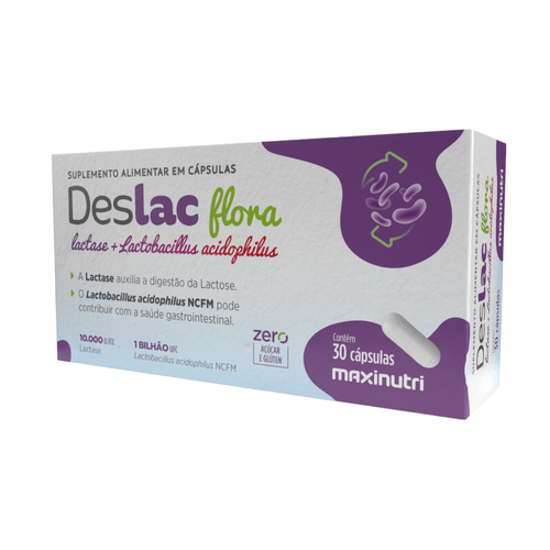 Deslac Flora Lactase + Lactobacillus 30 Cáps- Maxinutri.