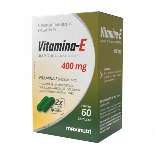 Vitamina E 400Mg 60 Cápsulas - Maxinutri