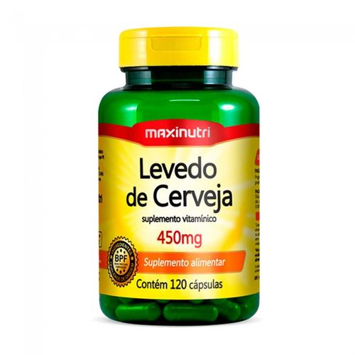 Levedo De Cerveja 450Mg 120 Cápsulas - Maxinutri