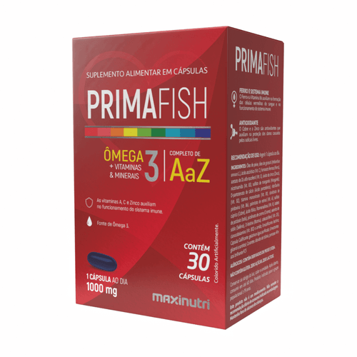 Primafish – Ômega 3 + Vitaminas E Minerais 30 Capsulas Maxinutri