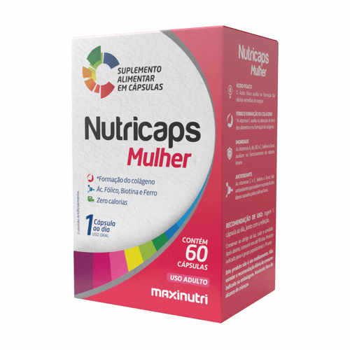 Nutricaps Polivitaminico Mulher 60 Cápsulas Maxinutri
