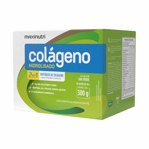 Colágeno Hidrolisado Uva Verde 30x10g - Maxinutri