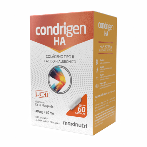 Condrigen Ha Colágeno Tipo Ii + Ácido Hialurônico 30 Cápsulas Maxinutri