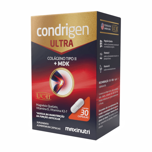 Condrigen Ultra Colágeno Tipo 2 + Mdk 30 Cápsulas Maxinutri