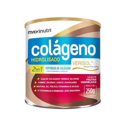 Colágeno Hidrolizado 2x1 Verisol Frutas Vermelhas em Pó 250g Maxinutri