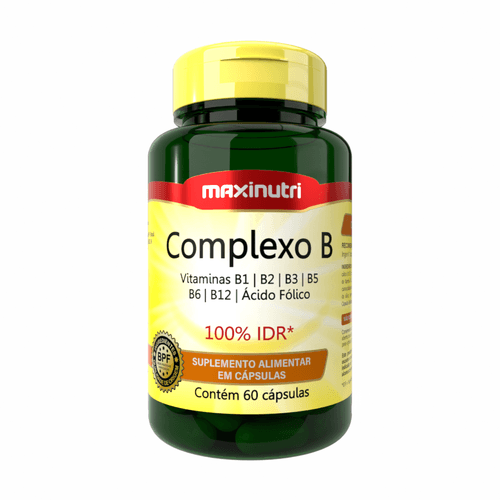 Complexo B 100% Idr 60 Cápsulas 470Mg Maxinutri