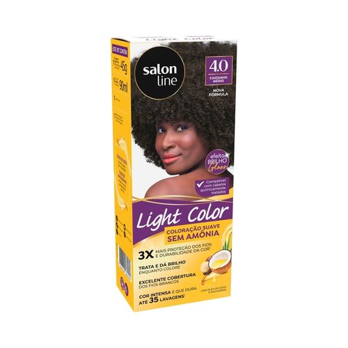 Coloração Salon Line Light Color Profissional 4.0 Castanho Médio