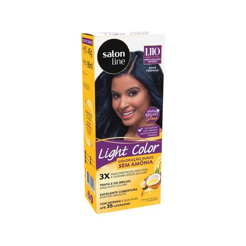 Coloração Salon Line Light Color 1.110 Preto Azulado Intenso