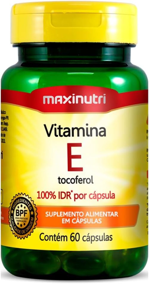 Vitamina E 100% Idr 60 Cápsulas - Maxinutri