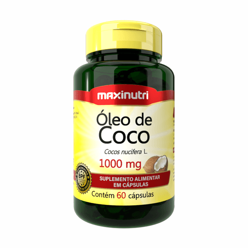 Óleo De Coco Extra Virgem 1000Mg 60 Cápsulas Maxinutri