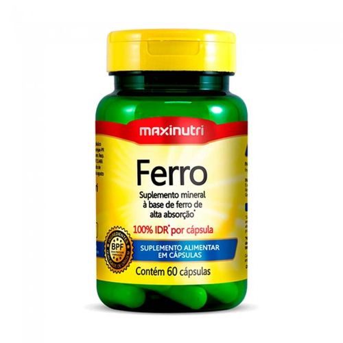 Ferro 100% Idr 60 Cápsulas 460Mg Maxinutri