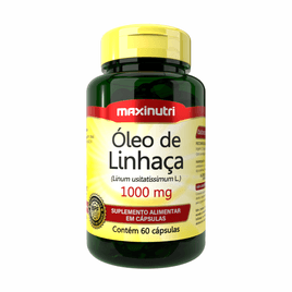 Óleo De Linhaça 60 Cápsulas De 1000Mg - Maxinutri