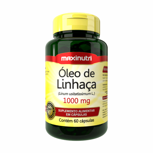 Óleo De Linhaça 60 Cápsulas De 1000Mg - Maxinutri