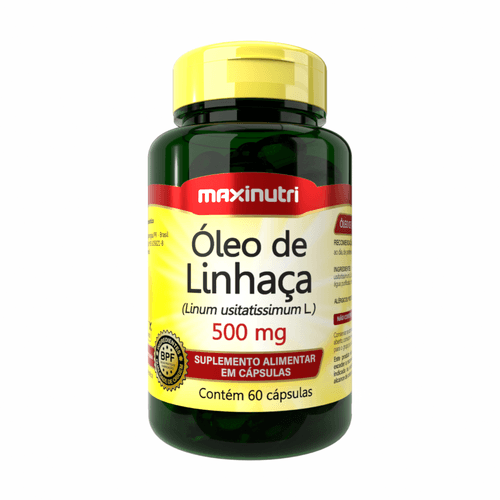 Óleo De Linhaça 500Mg  60Cápsulas Maxinutri