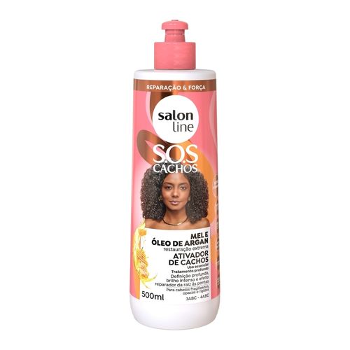 Ativador de Cachos SOS Cachos Mel Cachos Intensos 500ml Salon Line