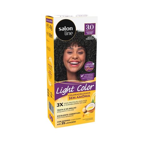 Coloração Salon Line Light Color Profissional 3.0 Castanho Escuro
