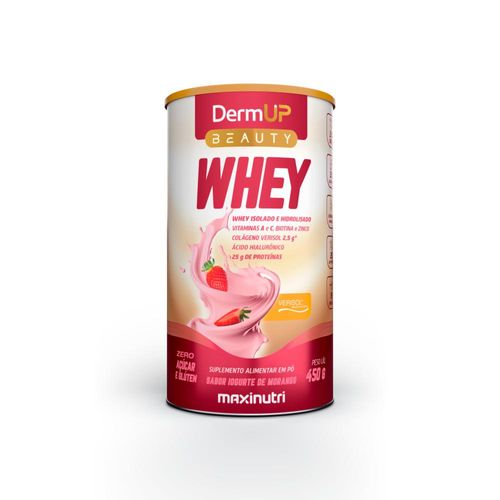 Dermup Beauty Whey 450g Iogurte de Morango - Maxinutri