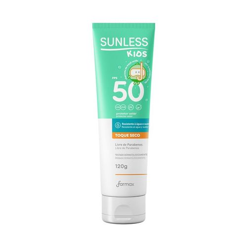 Protetor Solar Sunless Kids Toque Seco Fps 50 120G - Farmax