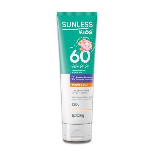 Protetor Solar Sunless 120G Kids Oil Free Fps 60 Farmax