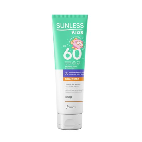 Protetor Solar Fps 60 Sunless Baby  120G - Farmax