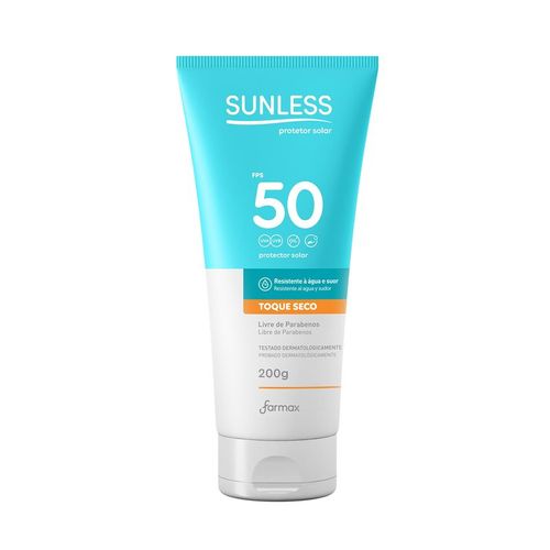 Protetor Solar Sunless Fps 50 Toque Seco 200G Farmax