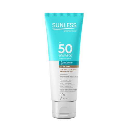 Protetor Solar Facial Fps 50 Bronze Sungless 60G Farmax