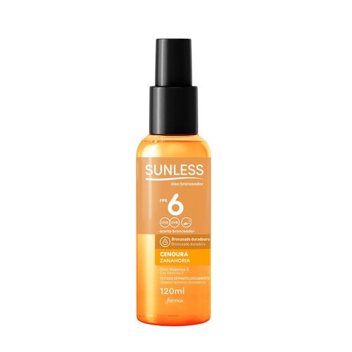 Óleo Bronzeador Cenoura Fps6 Sunless Farmax