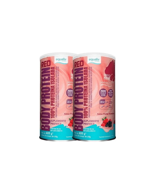 Kit 2 Body Protein Equaliv 600g Frutas Vermelhas