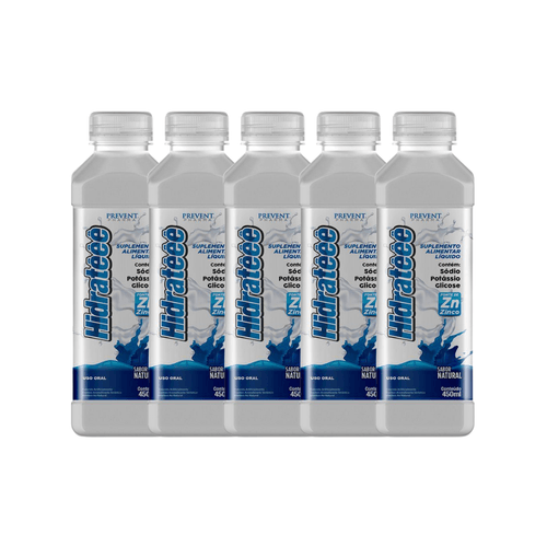 Kit 5 Hidrateee Natural 450 Ml Sodio+Tris+Pot+Zinco Vit Prevent Pharma