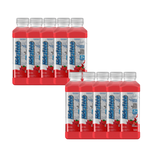 Kit 10 Hidrateee Morango 450 Ml Sodio+Tris+Pot+Zinco Vit Prevent Pharma