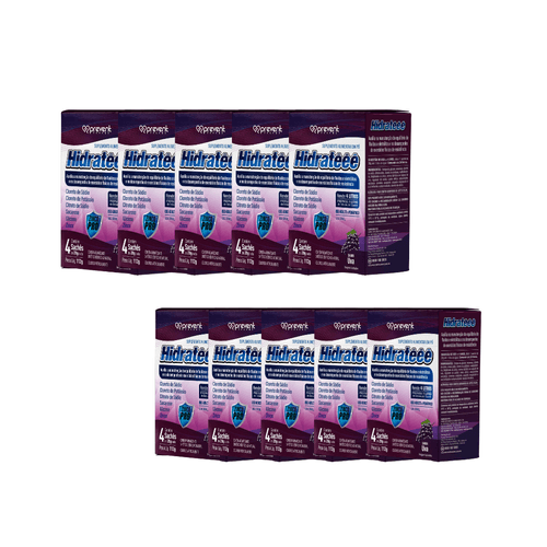 Kit 10 Hidrateee Max Pro Zinco 4 Sachês Sabor Uva - PREVENT