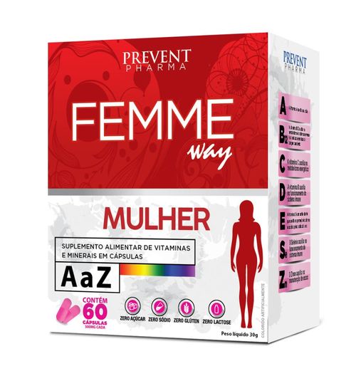 Femme Way Mulher A-Z 60cap - Prevent