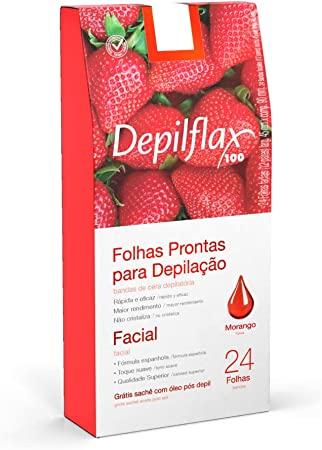 Folhas Prontas Faciais 24Un Morango Depilflax