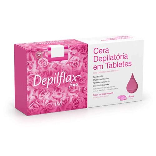 Cera Quente Rosa 1Kg Depilflax