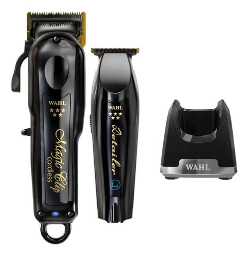 Combo Barber Magic e Detailer Black + Base Carregadora Wahl