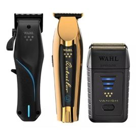 Combo Máquina De Corte Vapor + Detailer Gold + Vanish Wahl
