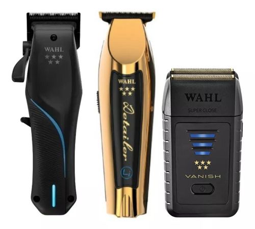 Combo Máquina De Corte Vapor + Detailer Gold + Vanish Wahl