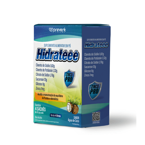 Hidrateee Max Pro Zinco 4 Sachês Coco - PREVENT