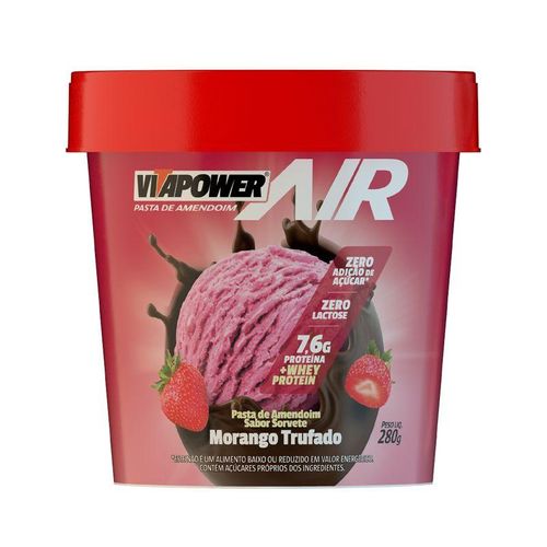 Pasta De Amendoim 280g Morango Truf - Vitapower